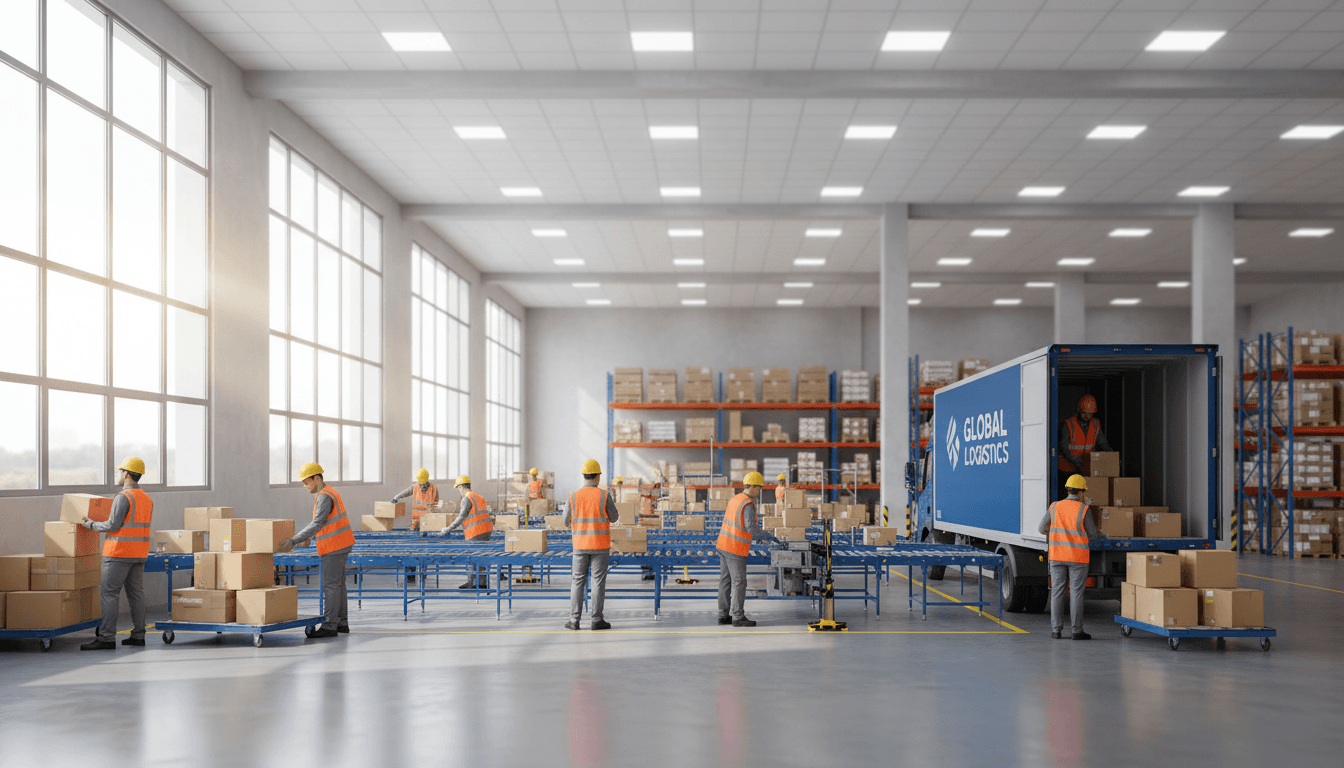 Ladebereich mit Rampen und Manövrierfläche