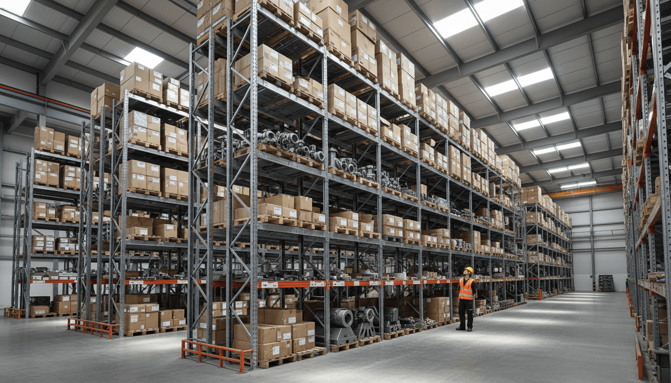 Hochregallager mit automatisiertem Lagersystem