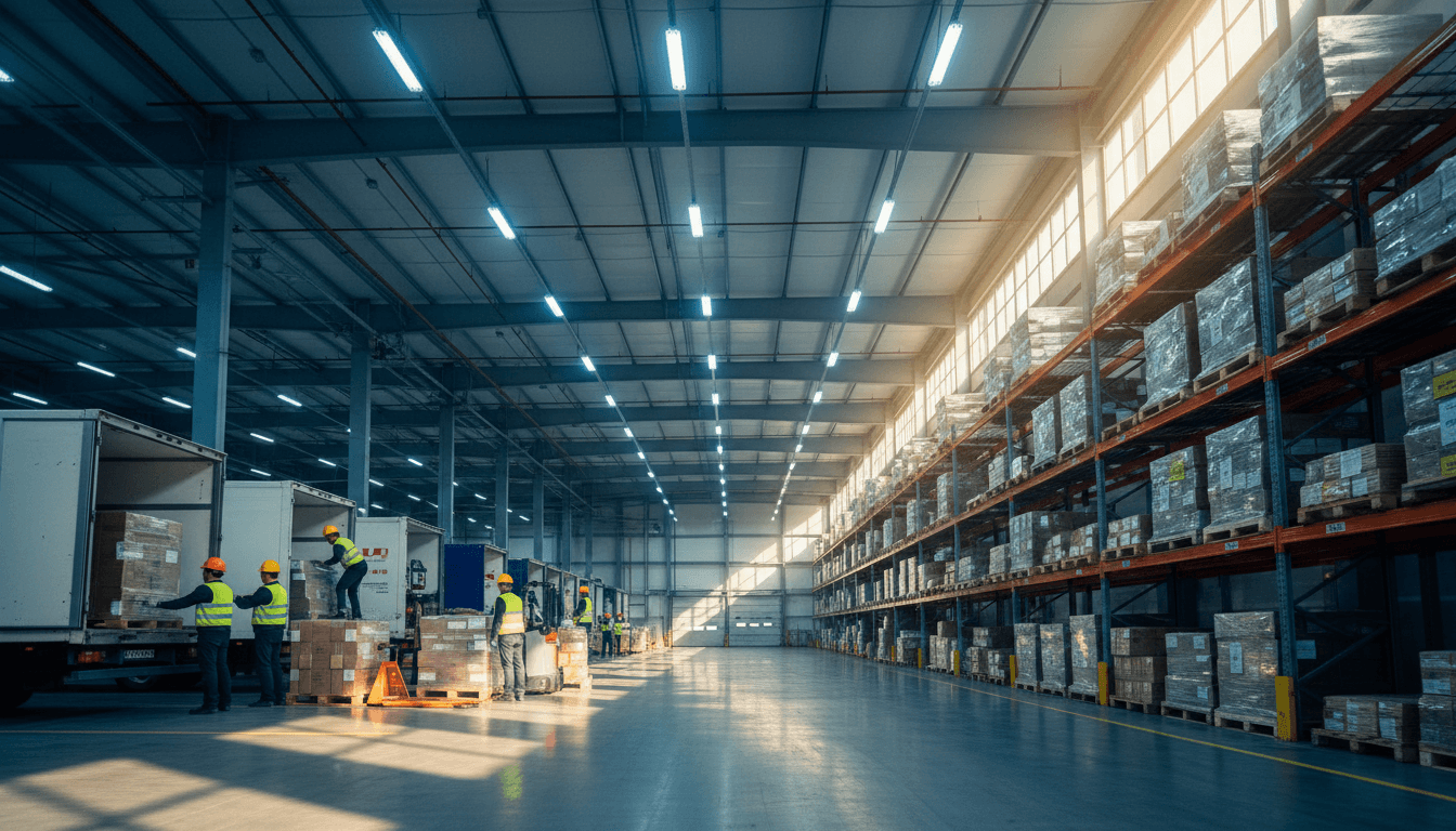 Modernes Logistik-Lagerzentrum mit Laderampen in Garbsen